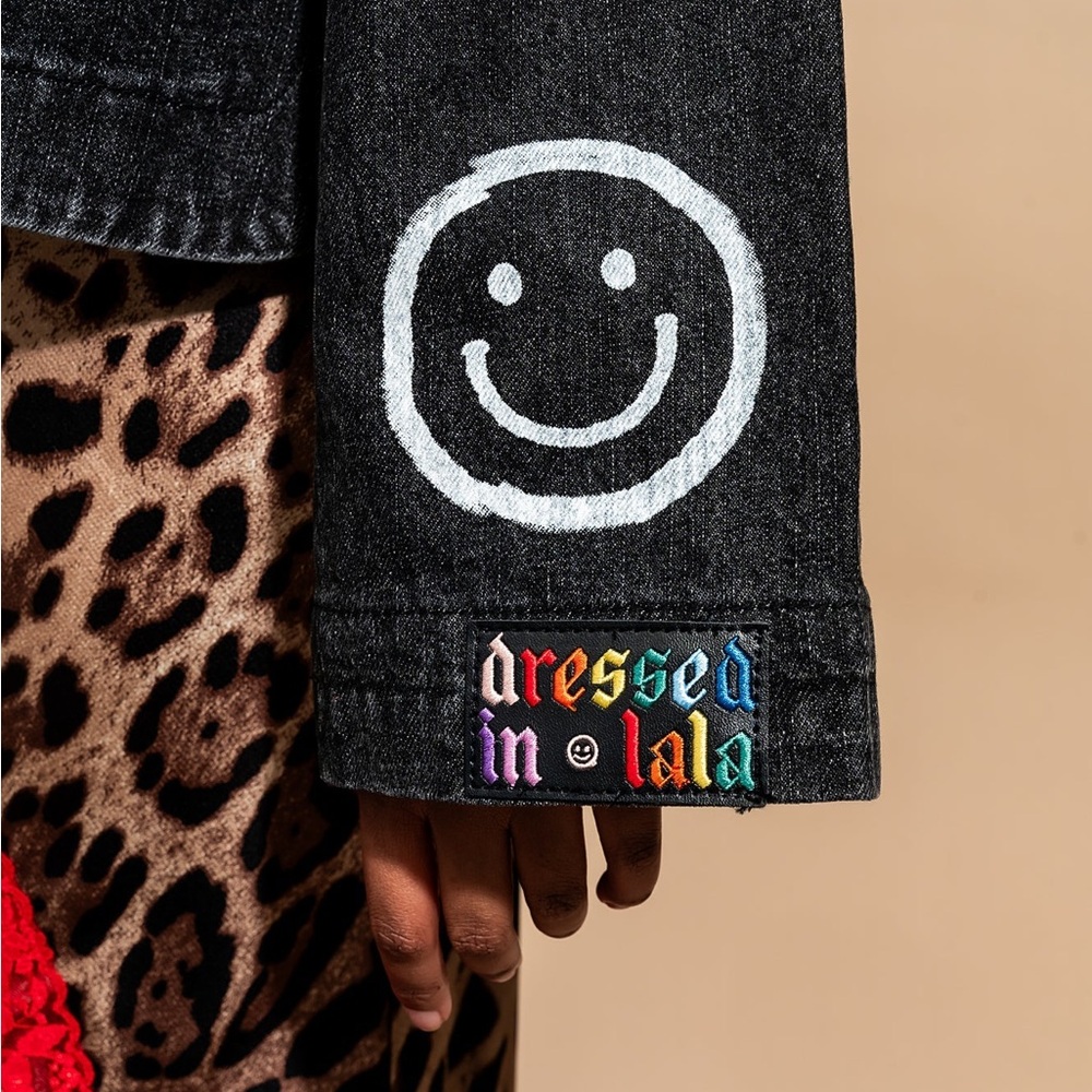 Dressed in Lala Happy Go Lucky Hand Painted Denim Jacket - Picture 2 of 5